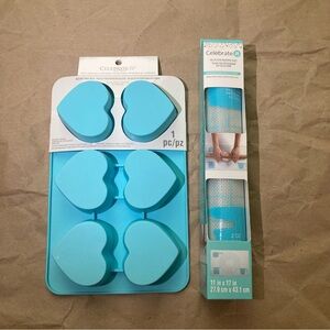 Silicone Heart mold & silicone baking mat